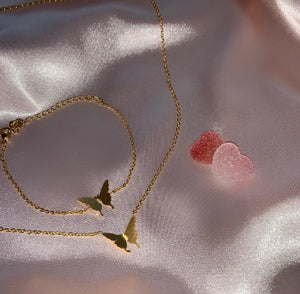 14K Gold-Plated Dainty Butterfly Necklace