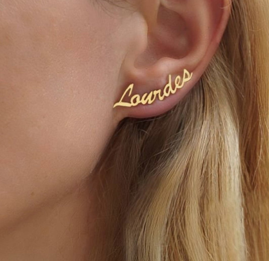 Custom Name Earrings Studs