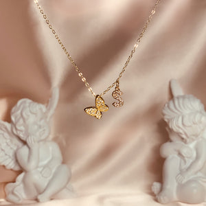 18K Gold-Plated Custom Butterfly Necklace