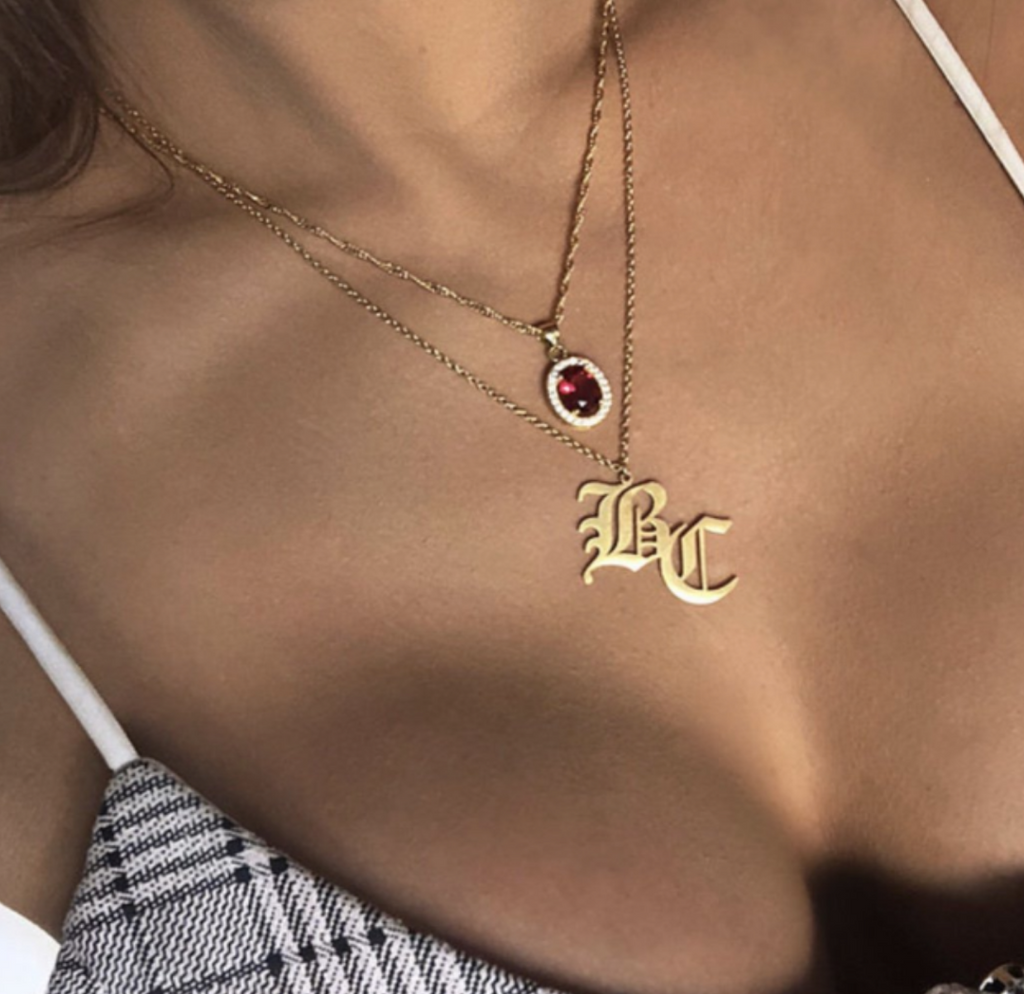 14K Gold-Plated Handmade 2 Initials necklace
