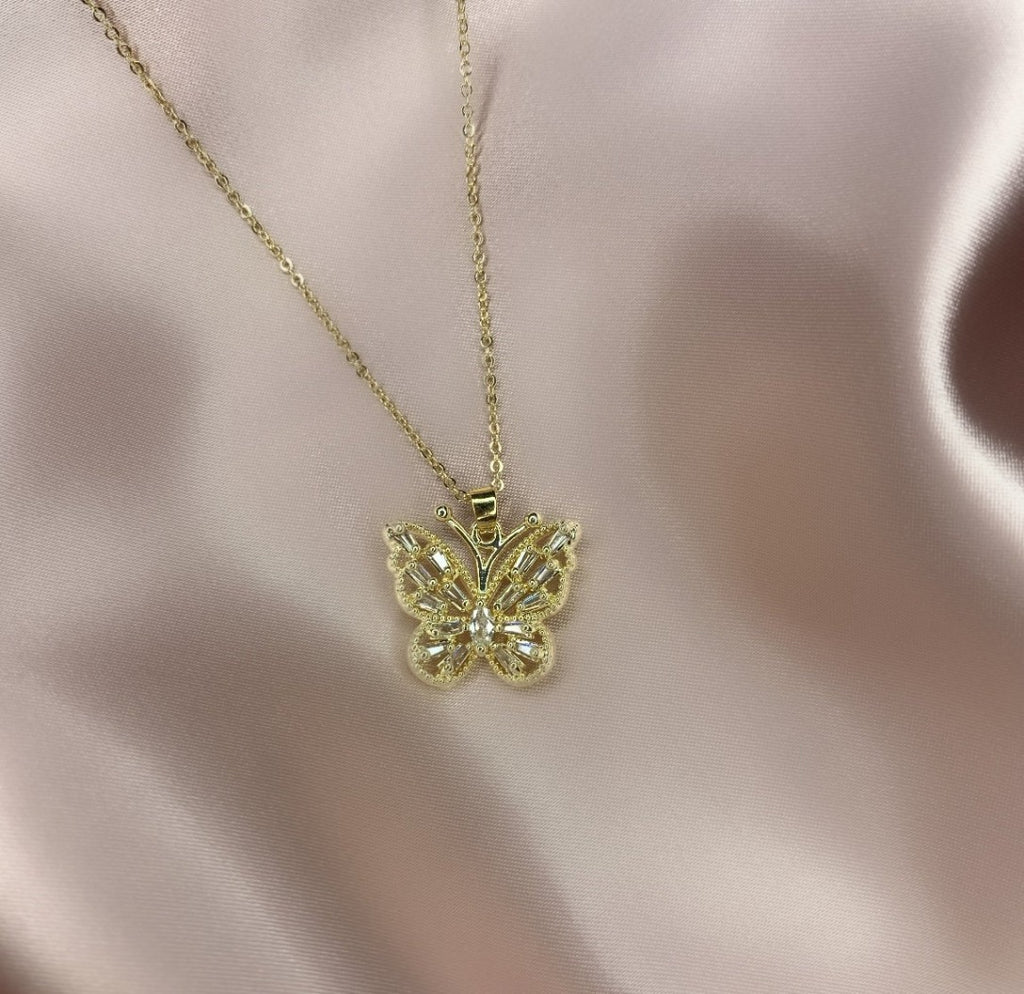 18K Gold-Plated Sofia Butterfly necklace